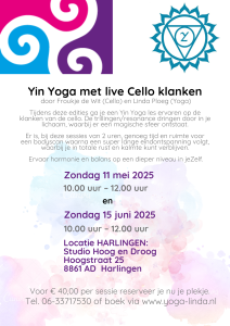 Yin Yoga met Live Cello Klanken Harlingen